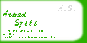 arpad szili business card