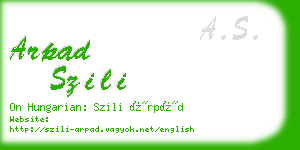 arpad szili business card